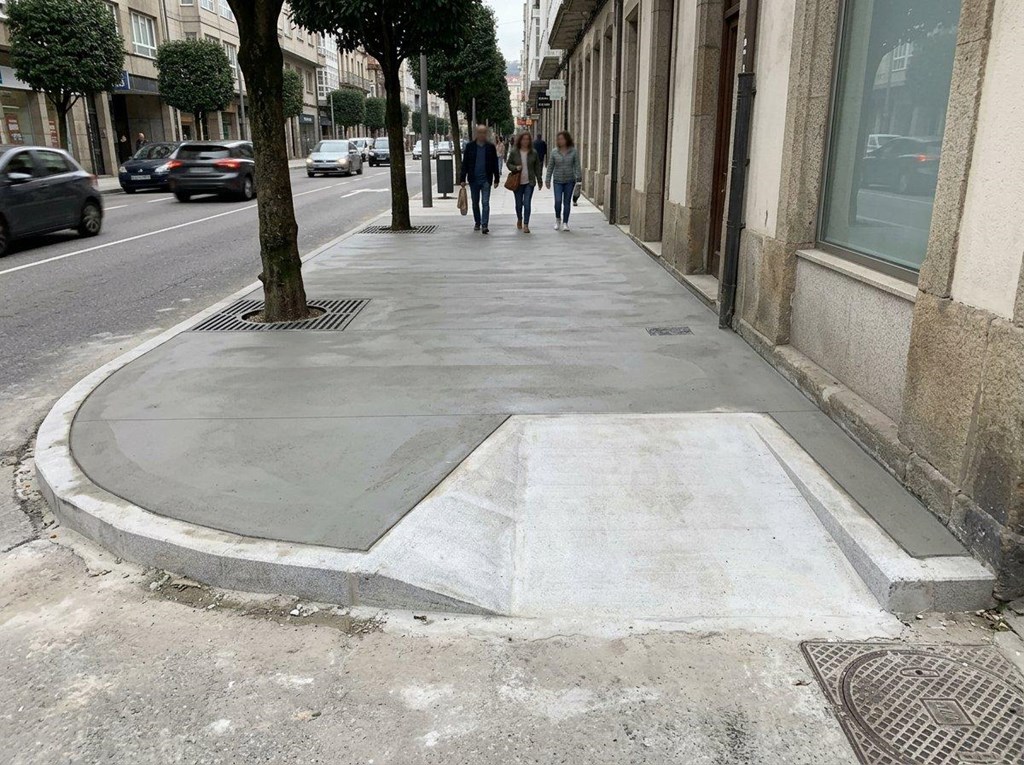 Foto 1 Construcción de aceras y mejora de accesibilidad urbana en Vigo